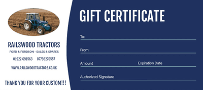 RAILSWOOD TRACTORS GIFT CARD