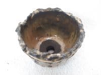Accent Pot, Round, 8cm, Cream (Dark), Glazed