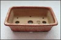 Bonsai Pot, Handmade, Rectangle, 16cm, Brown, Glazed