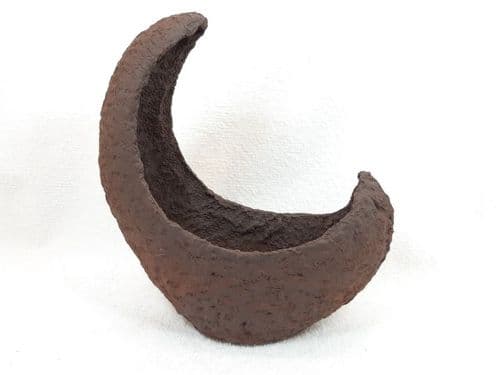 Bonsai Pot, Primitive Oval, 17cm, Brown, Unglazed