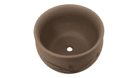 Bonsai Pot, Round, 9cm, Brown, Unglazed, Motif
