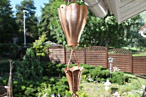 Copper Rain Chain Starter Section
