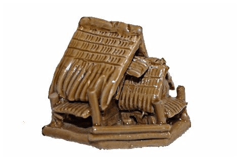 Figurine, Hut, Brown