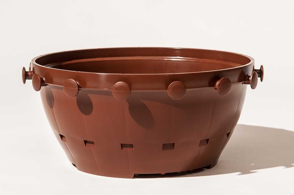 Tie Pot - Training pot, Round, 22cm, Brown, Plastic