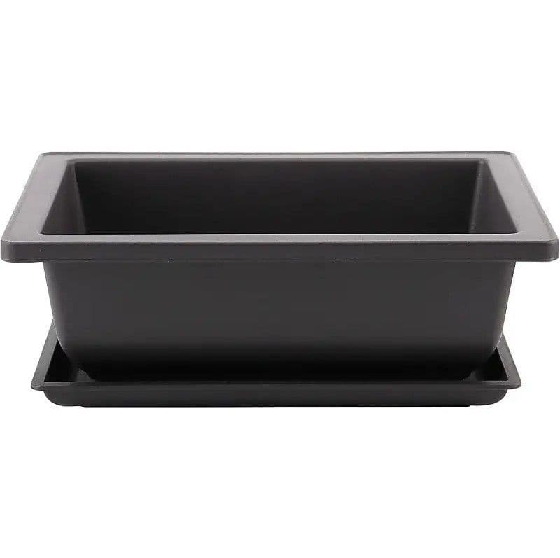 Training Pot, Rectangle, 17cm, Brown, Plastic, Saucer