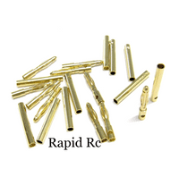 2mm Gold Connectors 10 pairs (20pc) Long