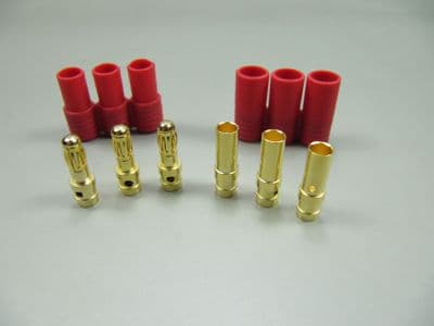 3.5mm 3 wire Bullet-connector for motor (1pair )
