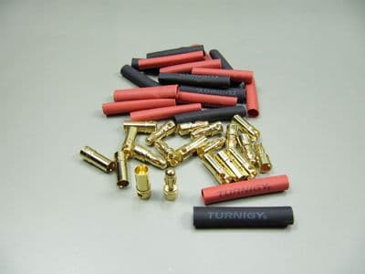 3.5mm bullet connectors with heat shrink (10 pairs set )