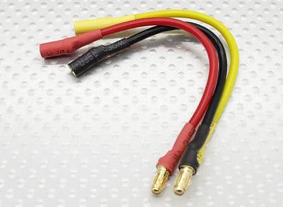 3.5mm Male/Female Bullet Brushless Motor Extension Lead 100mm