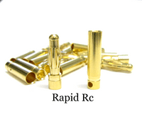4mm Gold Connectors 10 pairs (20pc)