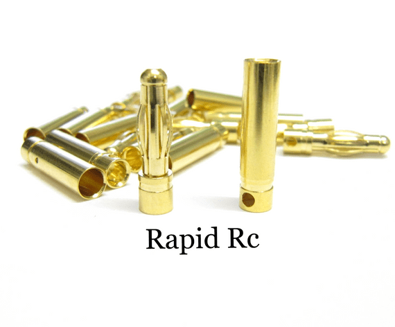 4mm Gold Connectors 10 pairs (20pc)