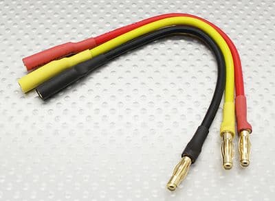 4mm Male/Female Bullet Brushless Motor Extension Lead 100mm