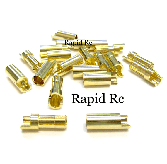 5.5mm Gold Connectors 10 pairs (20pc)