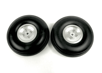 Alloy Hub Scale Rubber Wheels