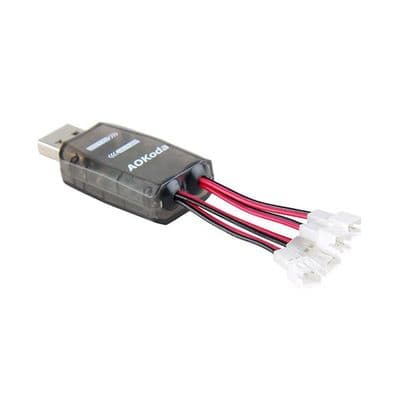 AOK CX405-mCPX 1S 3.7V Lipo/ Li-Hv 1-to-4 USB Charger