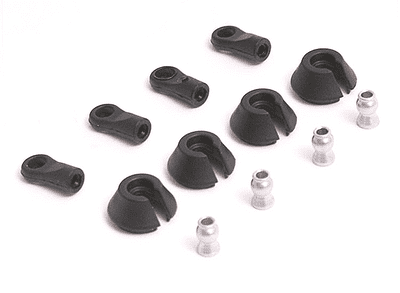 BALL END AND LOWER SHOCK SPRING CUP AND SPACER V2. 4 OF EACH