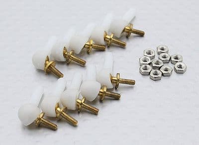 Ball Joint- Brass Ball Link for 2mm Rods (10pcs/bag)