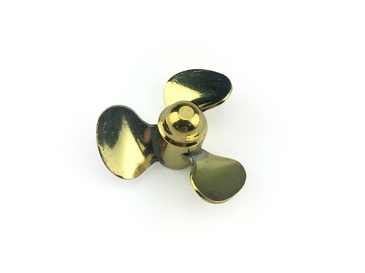 Brass Propeller 3-Blade 45mm Left-Hand Thread M4 - Classic RC Model Boat/Airplane Part AS13454L