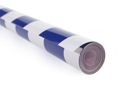 Covering Film Grill-work Blue/White  (sold per meter )  1404