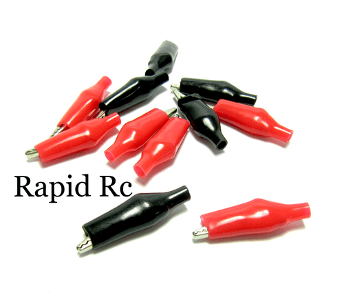 Crocodile Clips Copper Plated Insulated Car Battery Clips 10 Amp