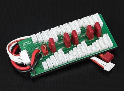Deans Parallel charging Board for 6 packs 2~6S (T Connector)