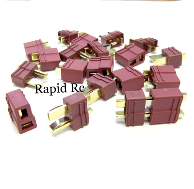 Deans / T Ribbed Connectors 10 Pairs (20pc)