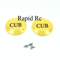 Dubro 1/4 Scale J-3 Cub Wheel Replacement Cub Caps (2 Pack) F-DB425CC