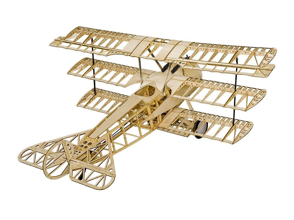 【値下げ】レア【木箱入り】 京商　Fokker Dr-1 RCキット DW FOKKER DR1 BALSA KIT 1 54M 3520 650KV MOTOR 14