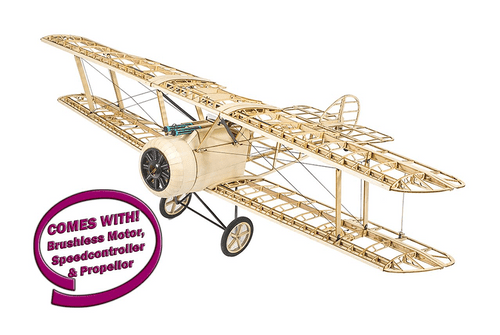 DW SOPWITH CAMEL 1.2M BALSA KIT (INC MOTOR-PROP-ESC-SERVOS)