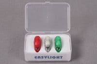 EASY LIGHT V2 Self Contained LED Flashing Light Set w/Battery (Red/Green/White)