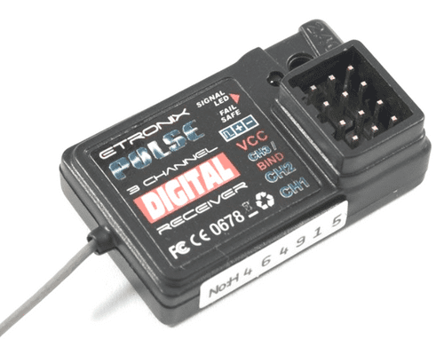 ETRONIX PULSE GFSK 3CH 2.4GHZ RECEIVER (ET1060)