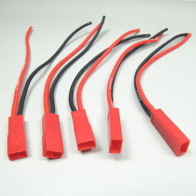 Female JST battery pigtail 12cm length x 5