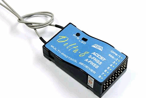 FrSky Delta 8 2.4Ghz 8CH Multi-Brand Receiver D8/V8 Futaba S-FHSS/FHSS Hitec AFHSS Compatible
