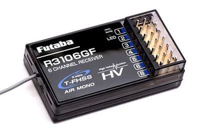 Futaba R3106GF 6-Channel Receiver - T-FHSS Air Mono HV P-R3106GF