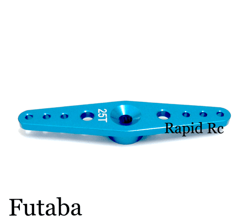 Futaba Standard 25T Aluminum Dual Arm - Blue
