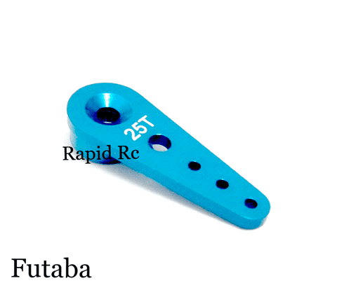 Futaba Standard 25T Aluminum Single Side Arm - Blue