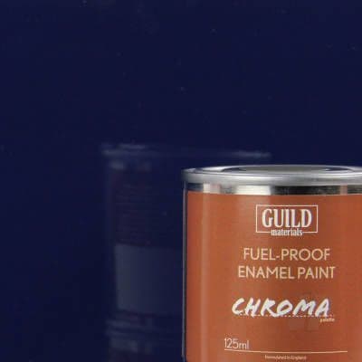 Guild Materials Chroma Dark Blue Gloss Enamel Fuel-Proof Paint  (125ml Tin)  GLDCHR6204