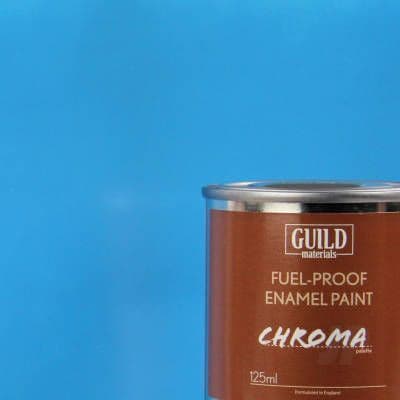 Guild Materials Chroma Light Blue Gloss Enamel Fuel-Proof Paint  (125ml Tin) GLDCHR6205