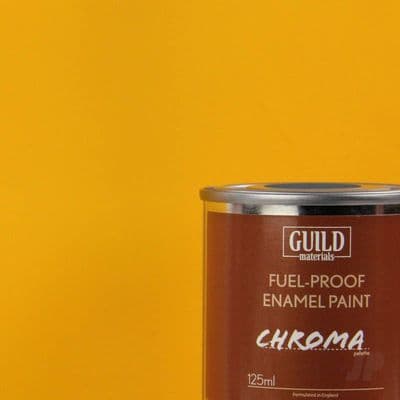 Guild Materials Matt Cub Yellow Enamel Fuel-Proof Paint  (125ml Tin) GLDCHR6302