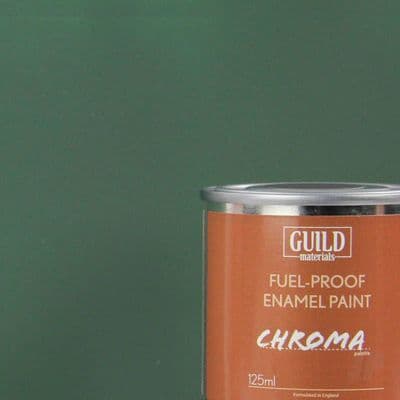 Guild Materials Matt Dark Green Enamel Fuel-Proof Paint  (125ml Tin) GLDCHR6312