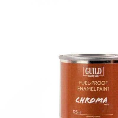 Guild Materials Matt White Enamel Fuel-Proof Paint  (125ml Tin) GLDCHR6300