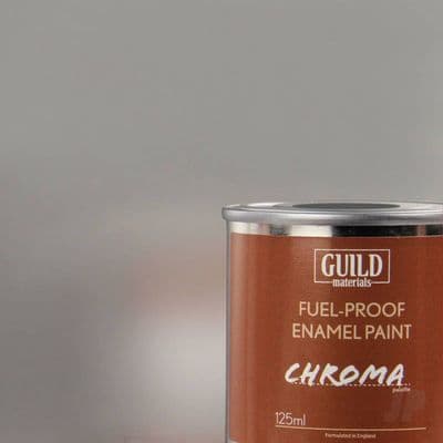 Guild Materials Silver Chroma Gloss Enamel Fuel-Proof Paint  (125ml Tin) GLDCHR6207