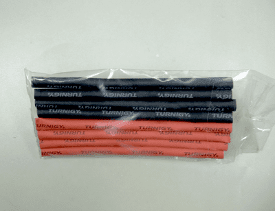 Heat shrink  4mm x 100mm x 4 red and x 4 black