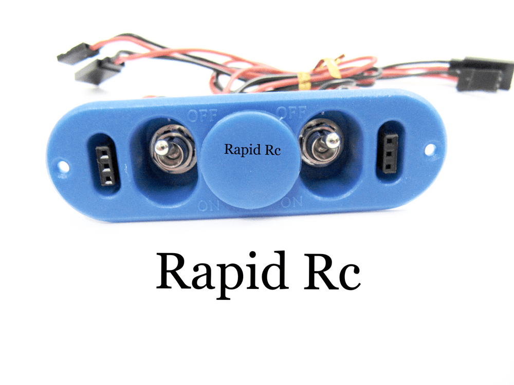 Heavy Duty RX Twin Switch with Charge Port & Fuel Dot Blue