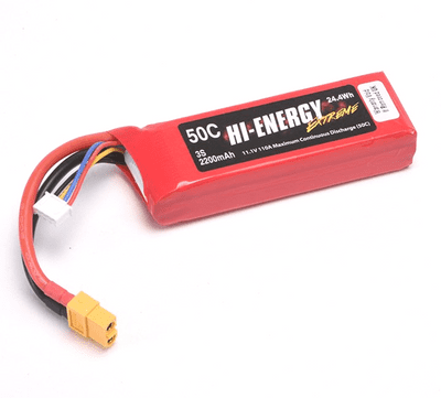 Hi-Energy 3S 2200mAh 50C XT60	O-HE3S220050C-XT60