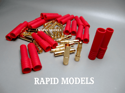 HXT 4mm Gold Connector w/ Protector (10pcs/set)