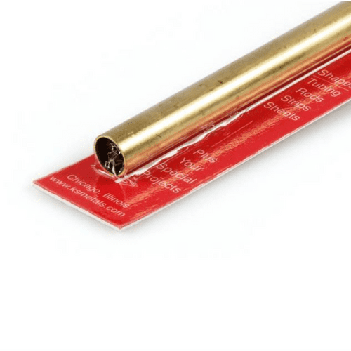 K&S 13/32x12in Round Brass Tube .014in Wall KNS8136