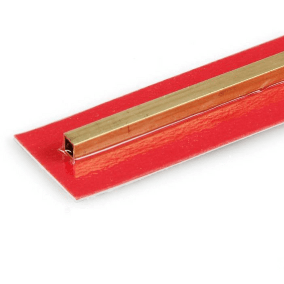 K&S 3/16x12in Square Brass Tube .014 Wall KNS8153