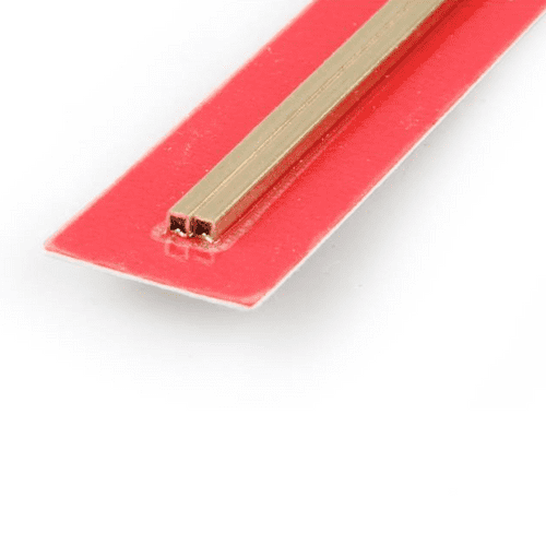 K&S 3/32x12in Square Brass Tube .014 Wall (2pcs) KNS8150