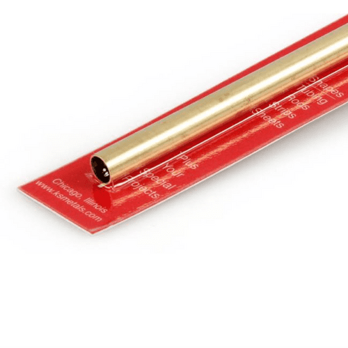 K&S 5/16x12in Round Brass Tube .014in WallKNS8133